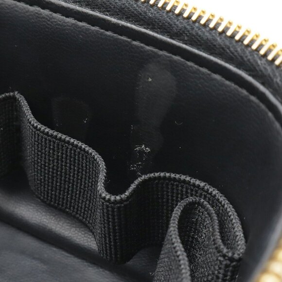 CHANEL Black Caviar Leather Logo Pouch - Picture 7 of 10
